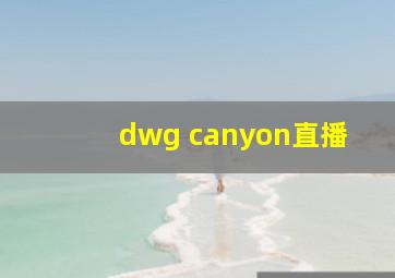 dwg canyon直播